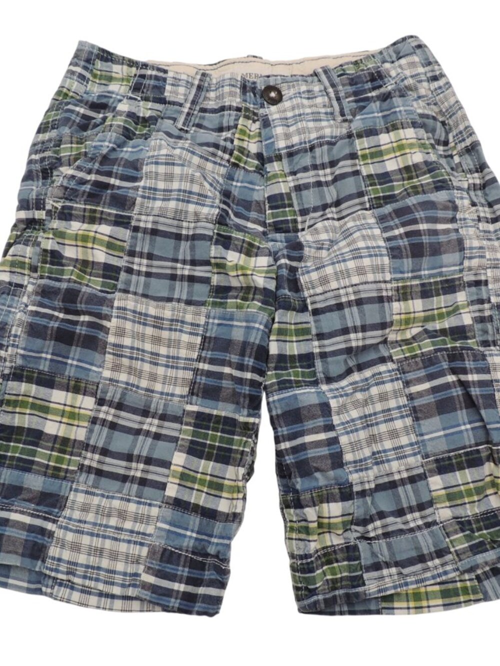 American Eagle Classic Length Madras Plaid shorts Mens size 26